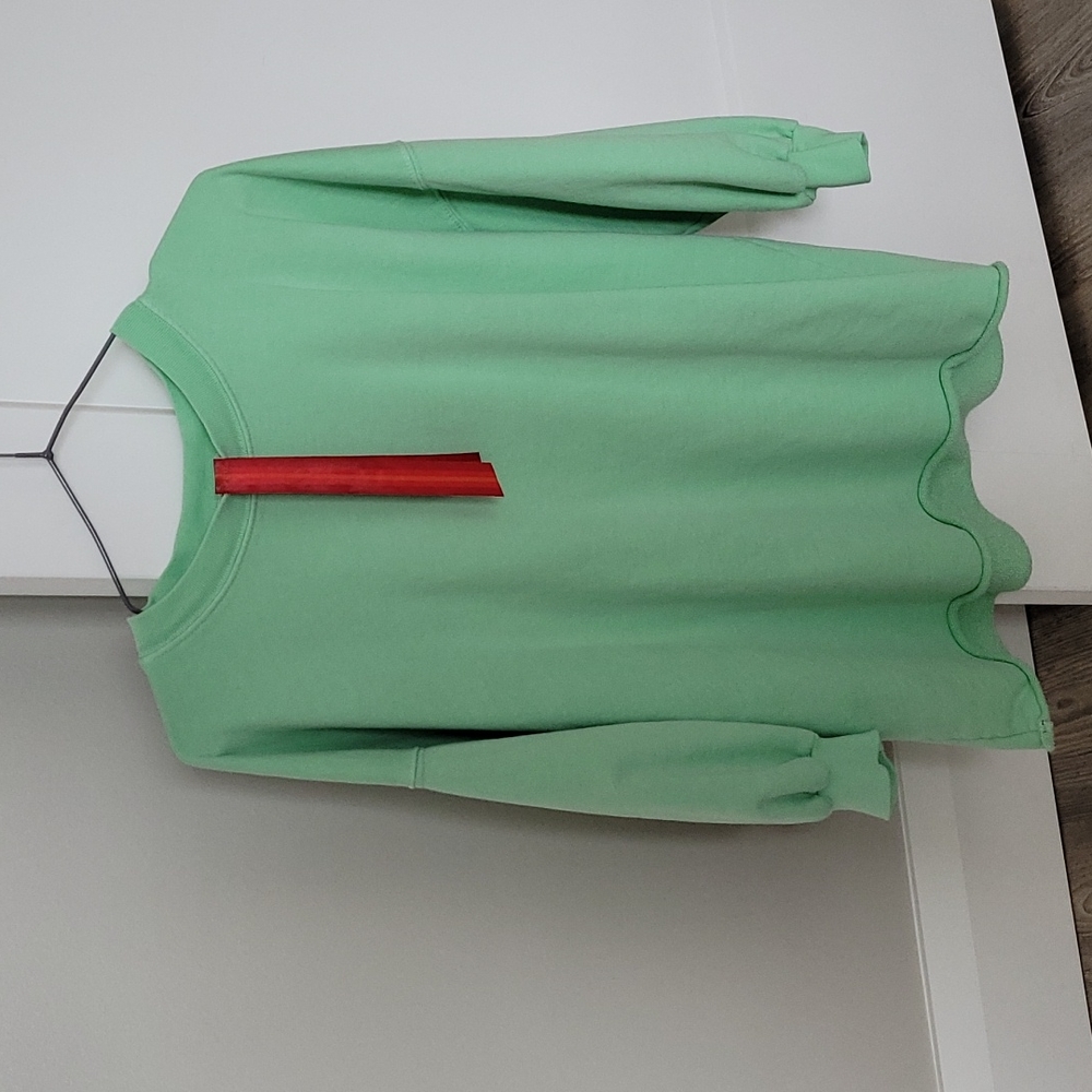 Left On Friday pistachio green sweater